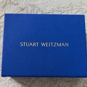 Stuart Weitzman Royal Blue Shoe Box with Gold Logo